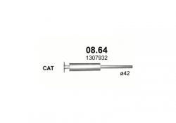 střední díl pro výfuk BS 154-711|08.64 POLMO, VOLVO S40