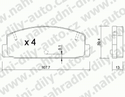 Brzdové desky Zadní TRW, GDB3088, MAZDA RX-7 