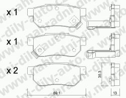 Brzdové desky Zadní TRW, GDB499, ROVER Serie 200