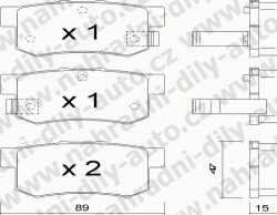 Brzdové desky Zadní TRW, GDB3175, ROVER Serie 600