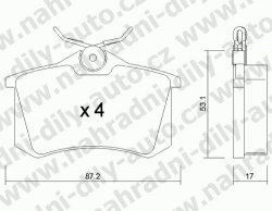 Brzdové desky Zadní TRW, GDB1330, FIAT ULYSSE II