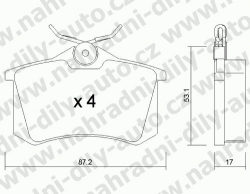 Brzdové desky Zadní TRW, GDB1330, VOLKSWAGEN GOLF Variant