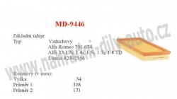 vzduchový filtr, MD-9446, ALFA ROMEO 145 (930)    07/94-01/01