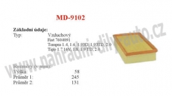 vzduchový filtr, MD-9102, ALFA ROMEO 146 (930)    11/96-01/01