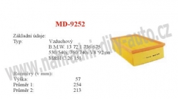 vzduchový filtr, MD-9252, AUDI A4 (8D-B5) 01/95-09/01