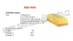 vzduchový filtr, MD-9096, AUDI A6 (4A-4B-C4-C5) 06/94-04/04