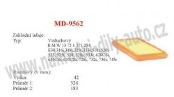 vzduchový filtr, MD-9562, BMW 3 (E30)  09/82-01/92