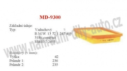 vzduchový filtr, MD-9300, BMW 3 (E36)  09/90-08/00