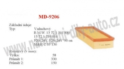 vzduchový filtr, MD-9206, BMW 5 (E34)  12/87-01/97
