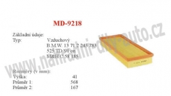 vzduchový filtr, MD-9218, BMW 5 (E34)  12/87-01/97