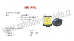 vzduchový filtr, MD-5002, CITROEN AX (ZA-_)  07/86-12/98