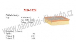 vzduchový filtr, MD-9328, FIAT MAREA (185)  09/96-