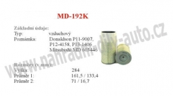 vzduchový filtr, MD-192K, HYUNDAI GALLOPER II 08/98-