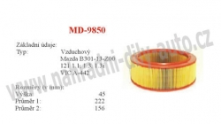 vzduchový filtr, MD-9850, MAZDA 121 I (DA)  10/87-10/90