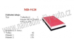 vzduchový filtr, MD-9128, MAZDA E 2000-2200 (SR1)  01/84-05/94