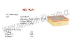 vzduchový filtr, MD-9254, MERCEDES C-CLASS (W202)  03/93-05/00