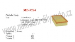 vzduchový filtr, MD-9284, MERCEDES E-CLASS (C124)  06/93-06/97