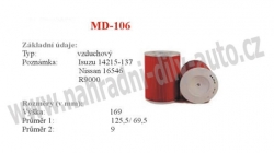 vzduchový filtr, MD-106, NISSAN VANETTE (KC120)  06/81-12/87