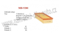 vzduchový filtr, MD-9280, RENAULT TWINGO 03/93-