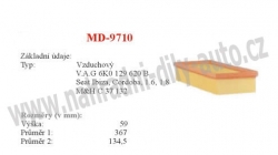 vzduchový filtr, MD-9710, SEAT INCA (6K9)  11/95-