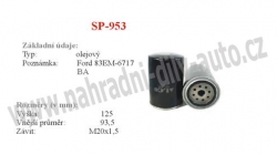 olejový filtr, SP-953, ALFA ROMEO 146 (930)    11/96-01/01
