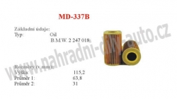 olejový filtr, MD-337B, BMW 3 (E46)  02/98-