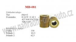 olejový filtr, MD-081MEYLE, BMW 3 (E46)  02/98-