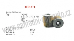 olejový filtr, MD-271MEYLE, BMW 3 (E46)  02/98-
