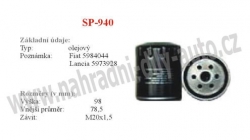 olejový filtr, SP-940, FIAT BRAVA/O 10/95-10/01 