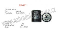 olejový filtr, SP-927, FIAT COUPE 11/93-08/00 