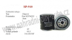 olejový filtr, SP-910, FIAT TIPO  07/87-04/95 