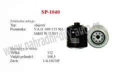 olejový filtr, SP-1040, FIAT DUCATO 07/82-