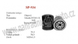 olejový filtr, SP-934, HYUNDAI PONY 10/89-01/95