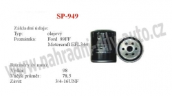 olejový filtr, SP-949, MAZDA 121 III (JASM- JBSM)  03/96-