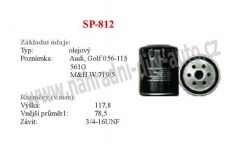 olejový filtr, SP-812, SEAT IBIZA II (6K1)  03/93-08/99