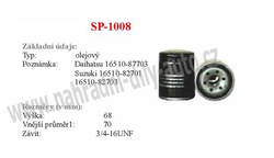 olejový filtr, SP-1008, SUZUKI SWIFT 10/83-