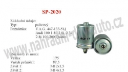 palivový filtr, SP-2020, AUDI A6 (4A-4B-C4-C5) 06/94-04/04