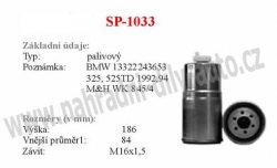 palivový filtr, SP-1033, BMW 5 (E34)  12/87-01/97
