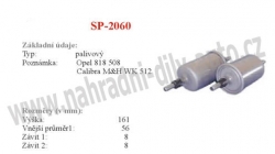 palivový filtr, SP-2060, DAEWOO (CHEVROLET) LEGANZA (KLAV)  06/97-07/03