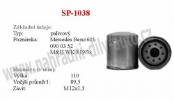 palivový filtr, SP-1038, DAEWOO (CHEVROLET) MUSSO (FJ)  01/99- 