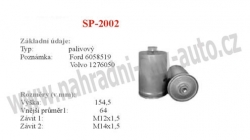 palivový filtr, SP-2002, FIAT CINQUECENTO 07/91-07/99