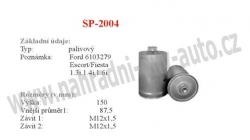 palivový filtr, SP-2004, FORD  SIERRA  08/82-03/97