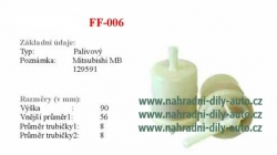 palivový filtr, FF-006, HYUNDAI PONY 10/89-01/95
