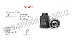 palivový filtr, SP-970, MAZDA 626 III (GD)  06/87-05/92