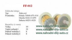 palivový filtr, FF-012, MAZDA E 1600 08/80-06/84