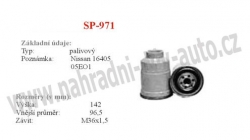 palivový filtr, SP-971, NISSAN PATROL 08/88-11/95