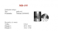 palivový filtr, MD-195, PEUGEOT 405 I 08/92-12/93