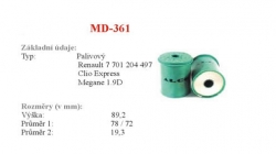 palivový filtr, MD-361, RENAULT SAFRANE II (B54_)  07/96-12/00