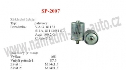 palivový filtr, SP-2007, VOLKSWAGEN PASSAT II (32B)  08/80-12/88