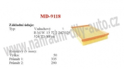 Vzduchový filtr MANN-FILTER, C 33 220, BMW 5 (E34)  12/87-01/97